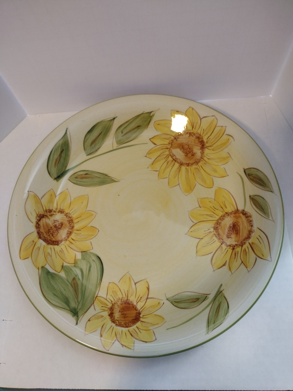 Gibson White Ceramic Plate with Handpainted Mark